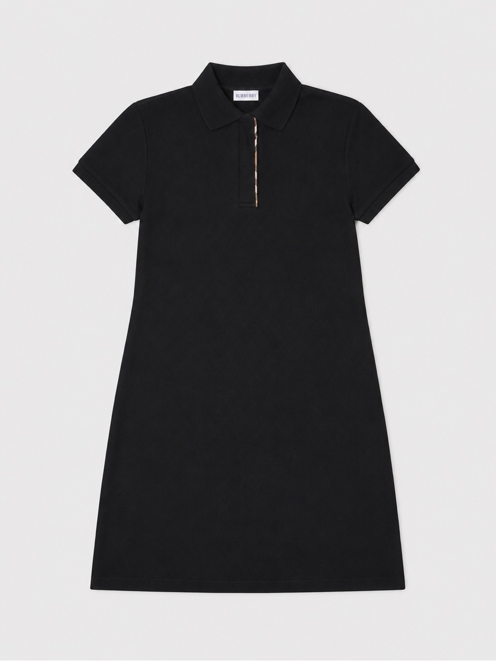 Burberry Black Polo Mini Dress Large Cotton